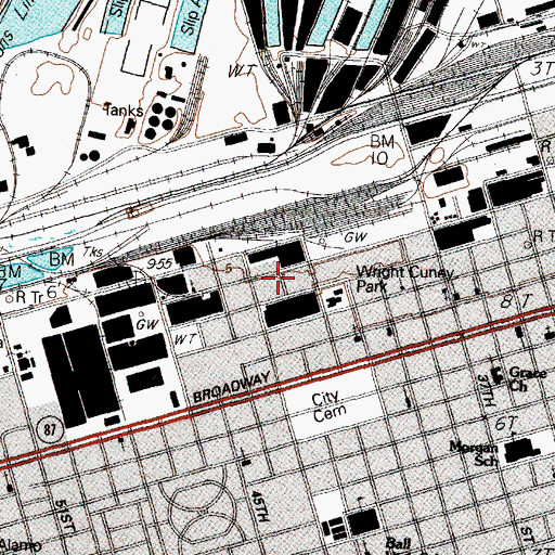 Topographic Map of Bible Days Church, TX