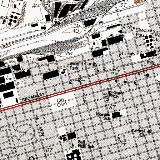 Topographic Map of Carter Temple Church, TX