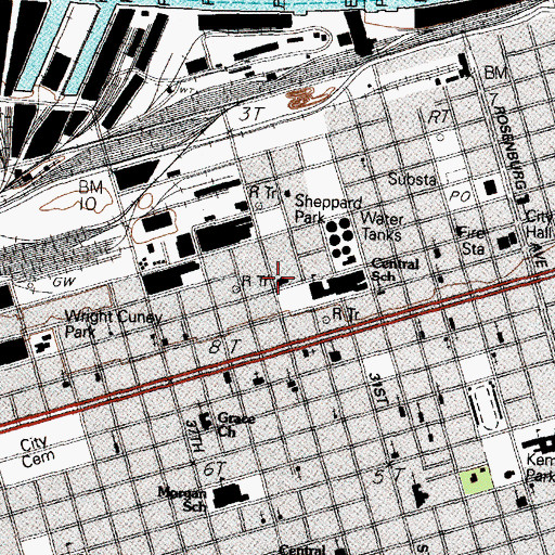 Topographic Map of Cedar Terrace Community Center, TX