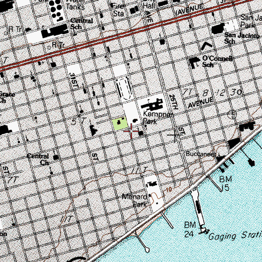 Topographic Map of Central Christian Church, TX