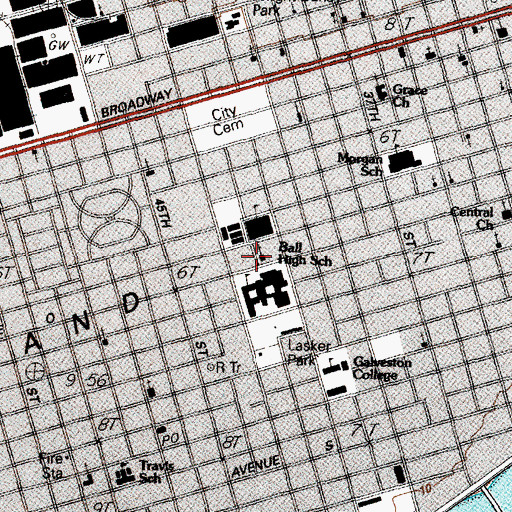 Topographic Map of Christ Church, TX