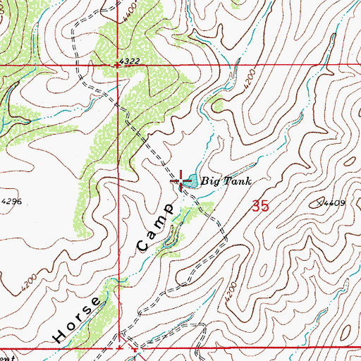 Topographic Map of Big Tank, AZ