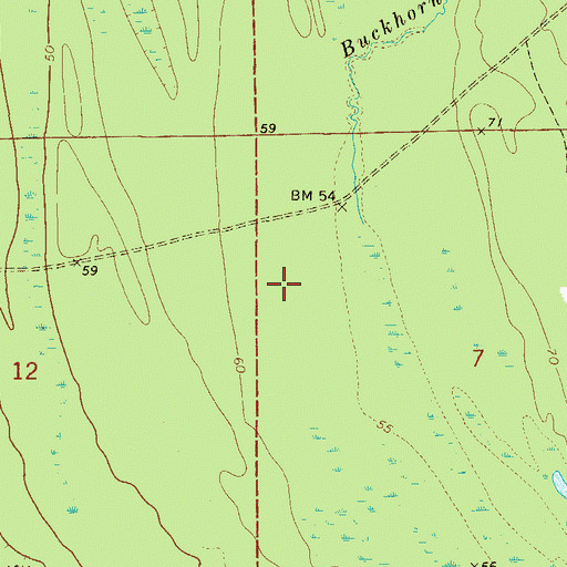 Topographic Map of Kennedy Landing, AL