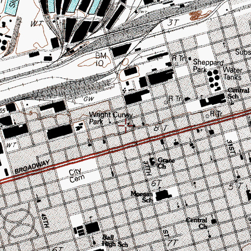 Topographic Map of Gospel Church, TX