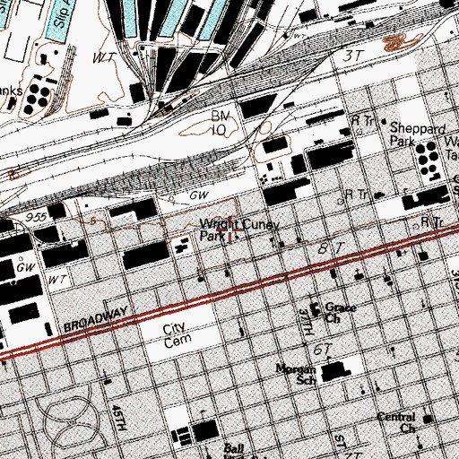 Topographic Map of Gospel Church, TX