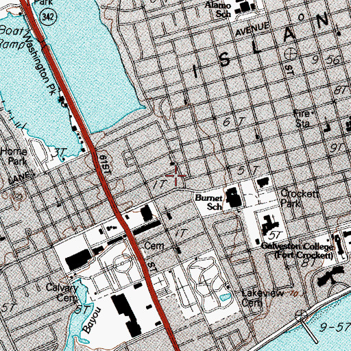 Topographic Map of Grace Church, TX
