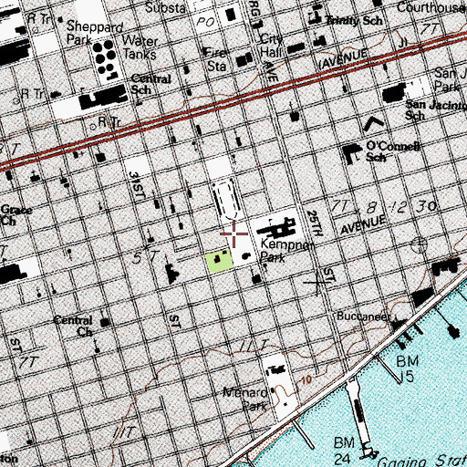 Topographic Map of Kempner Park, TX