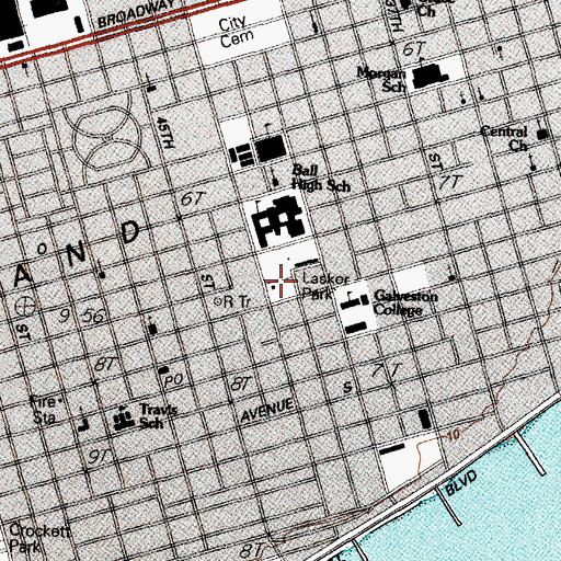 Topographic Map of Lasker Park, TX