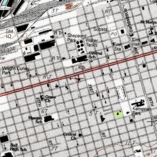 Topographic Map of Live Oak Church, TX