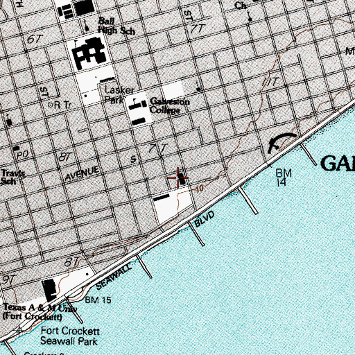 Topographic Map of Lovenberg Administration Building, TX