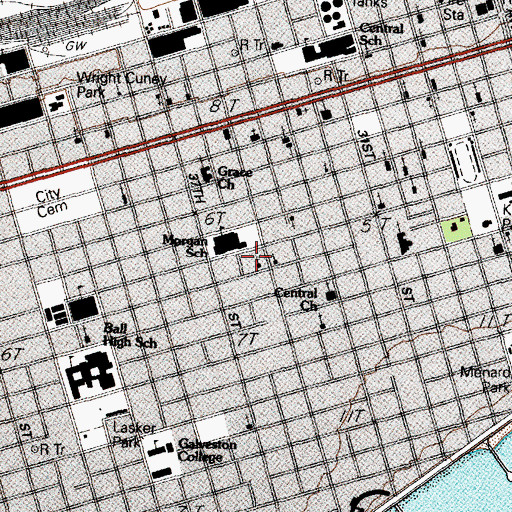 Topographic Map of Mount Gilead Church, TX