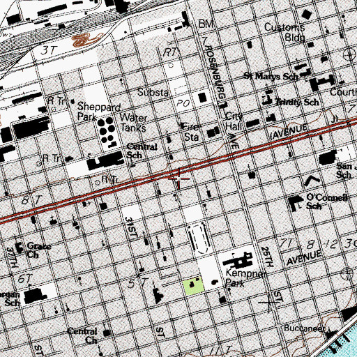 Topographic Map of Mount Moriah Church, TX