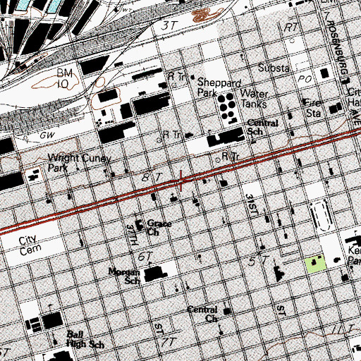 Topographic Map of Mount Pilgrim Church, TX