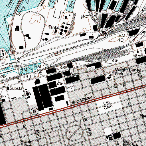 Topographic Map of Mount Zion Church, TX