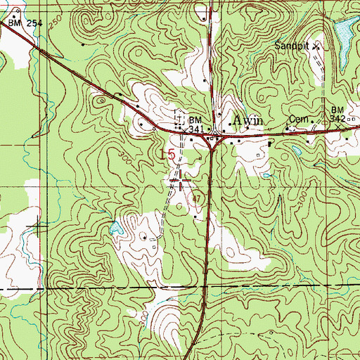 Topographic Map of Macedonia Church, AL