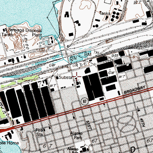 Topographic Map of Reina de la Paz Church, TX