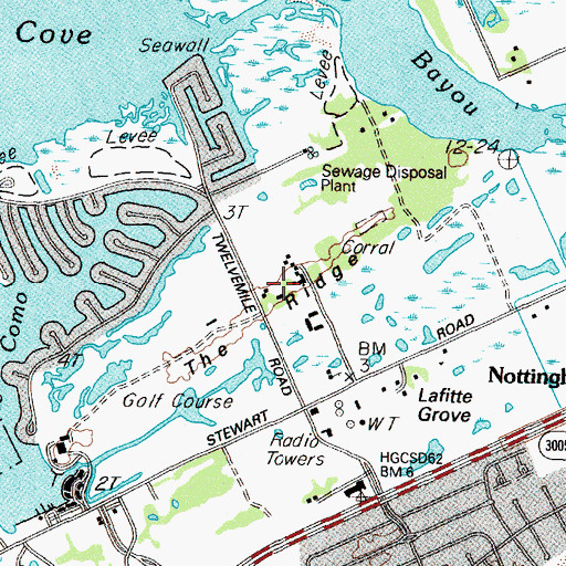 Topographic Map of The Ridge, TX