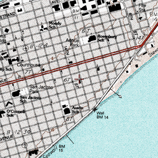 Topographic Map of Saint Luke Church, TX