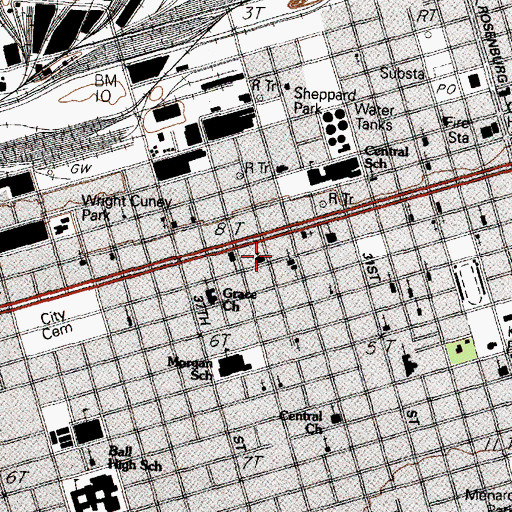 Topographic Map of Saint Patricks Church, TX