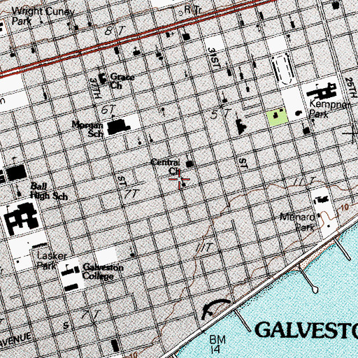 Topographic Map of Salon del Reino Church, TX