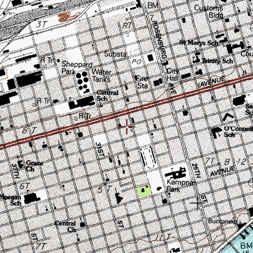 Topographic Map of Second Christian Church, TX