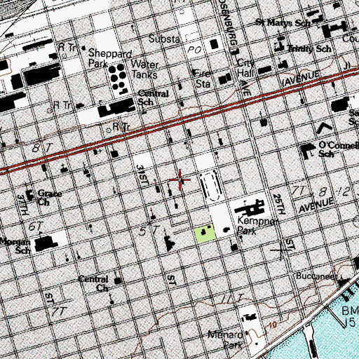 Topographic Map of Shiloh Church, TX