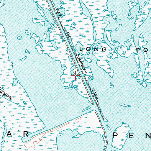 Topographic Map of Sun Oil Company Canal, TX