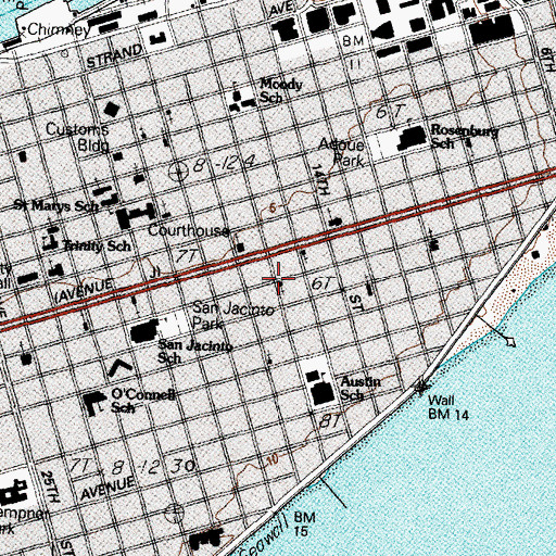 Topographic Map of Templo Sinai Church, TX