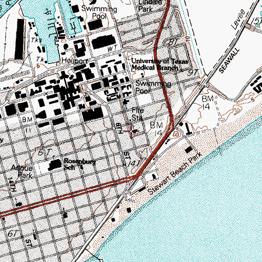 Topographic Map of University Church, TX