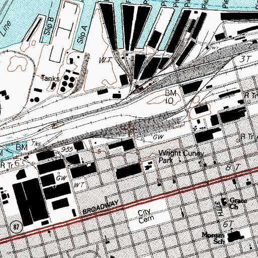 Topographic Map of Wesley Church, TX