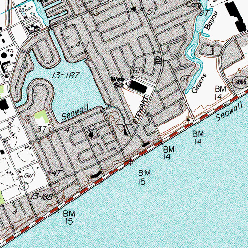 Topographic Map of West End Church, TX