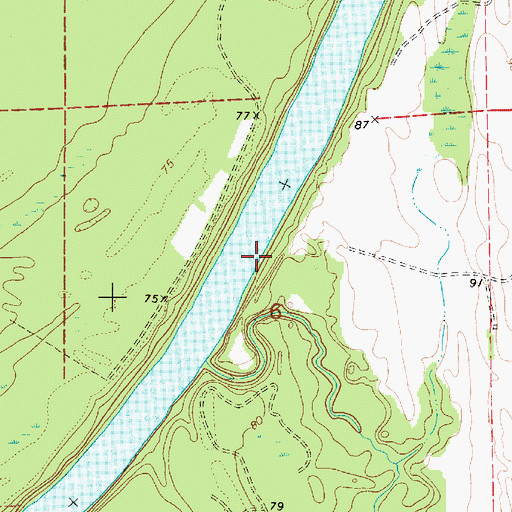 Topographic Map of Marsh Landing, AL