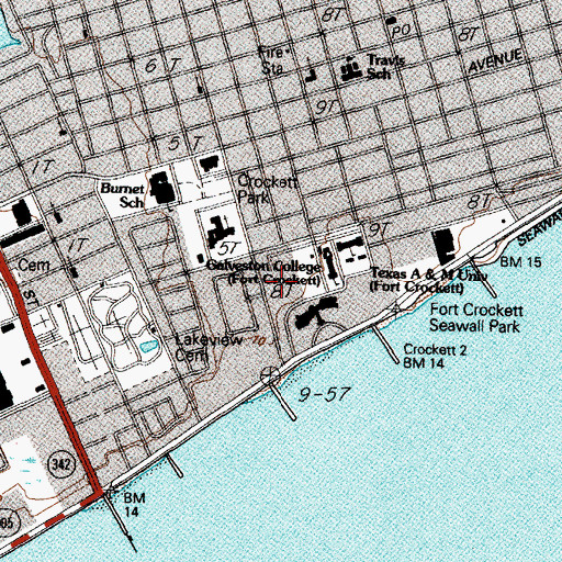 Topographic Map of Westminster Church, TX