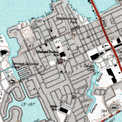 Topographic Map of Zion Church, TX