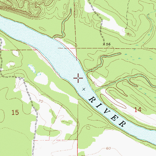 Topographic Map of Matthews Bar, AL