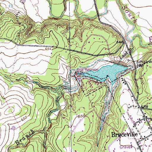 Topographic Map of Sisk Reunion Park, TX