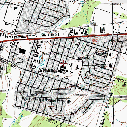 Topographic Map of Copperas Cove Junior High School, TX