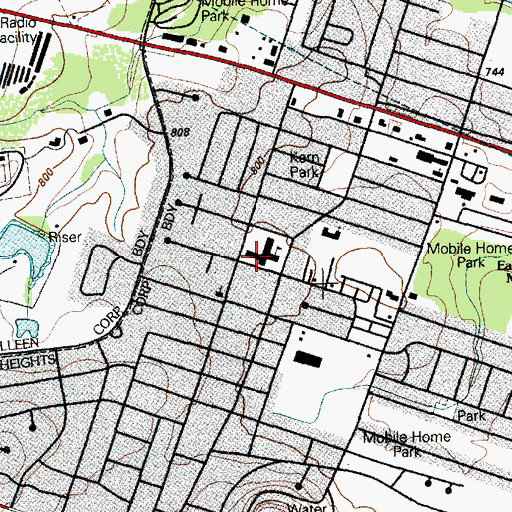 Topographic Map of Harker Heights Elementary School, TX