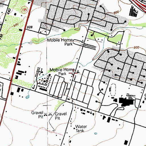 Topographic Map of New Testament Church, TX