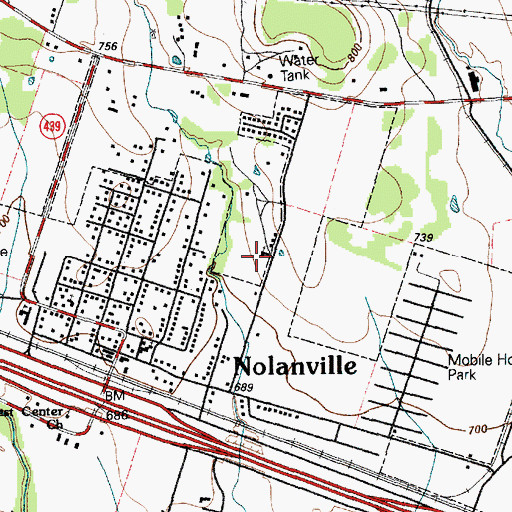 Topographic Map of Highway of Holiness Church, TX