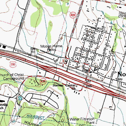 Topographic Map of Nolanville Student Achievement Center, TX