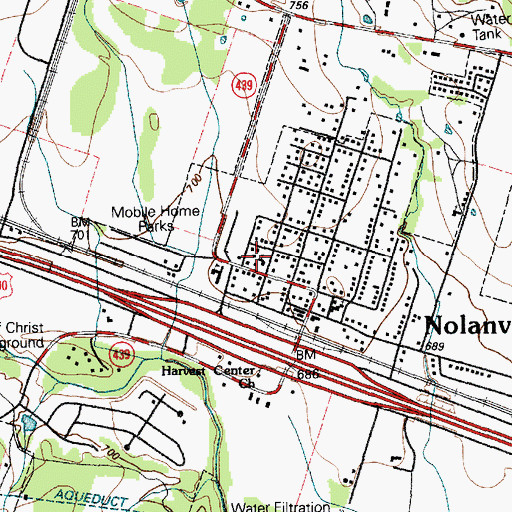 Topographic Map of United Methodist Church, TX