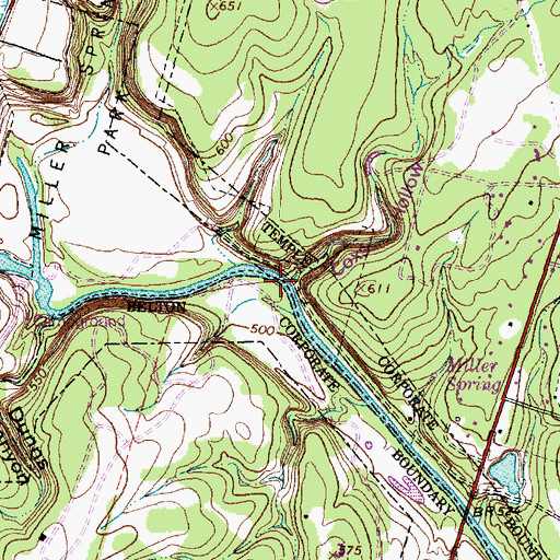 Topographic Map of Coxs Hollow, TX