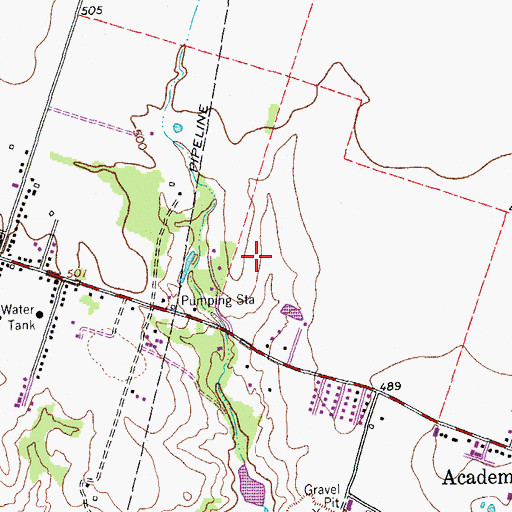 Topographic Map of City of Little River-Academy, TX