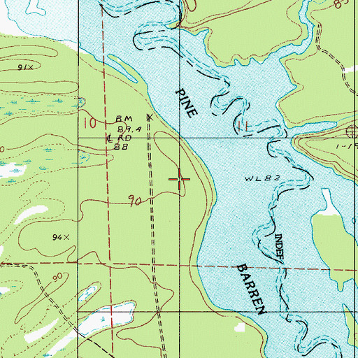 Topographic Map of New Hope Church (historical), AL