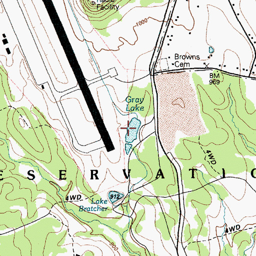 Topographic Map of Gray Lake, TX