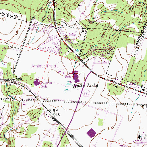 Topographic Map of Belton High School, TX