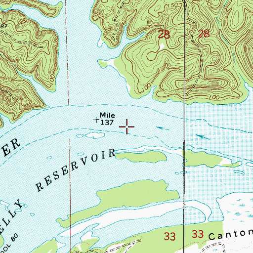 Topographic Map of Nixon and McGuire Bar (historical), AL