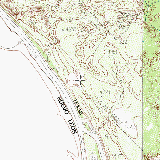 Topographic Map of Minera, TX