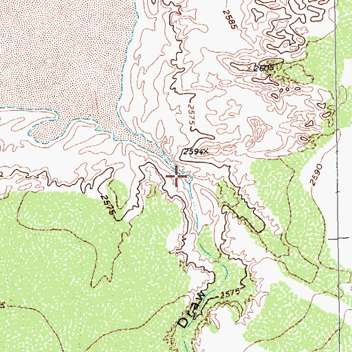 Topographic Map of Barrilla Draw, TX